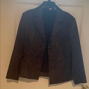 Faux Leather Western Style Jacket